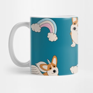 Corgi Unicorn Pattern Edit Mug